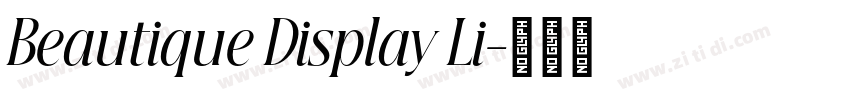 Beautique Display Li字体转换